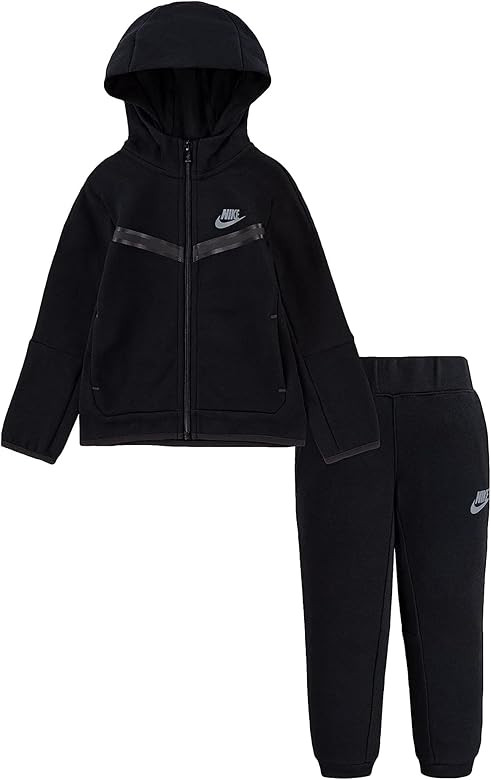 Nike Baby Boy's Sportswear Tech Fleece Hoodie and Pants Set (Toddler) Black 3 Toddler | Amazon (US)