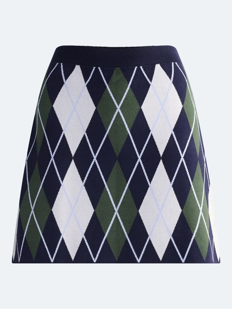 Free Assembly Women's Missy Pull On Argyle Mini Pull On Sweater Skirt, Sizes XS-4X | Walmart (US)