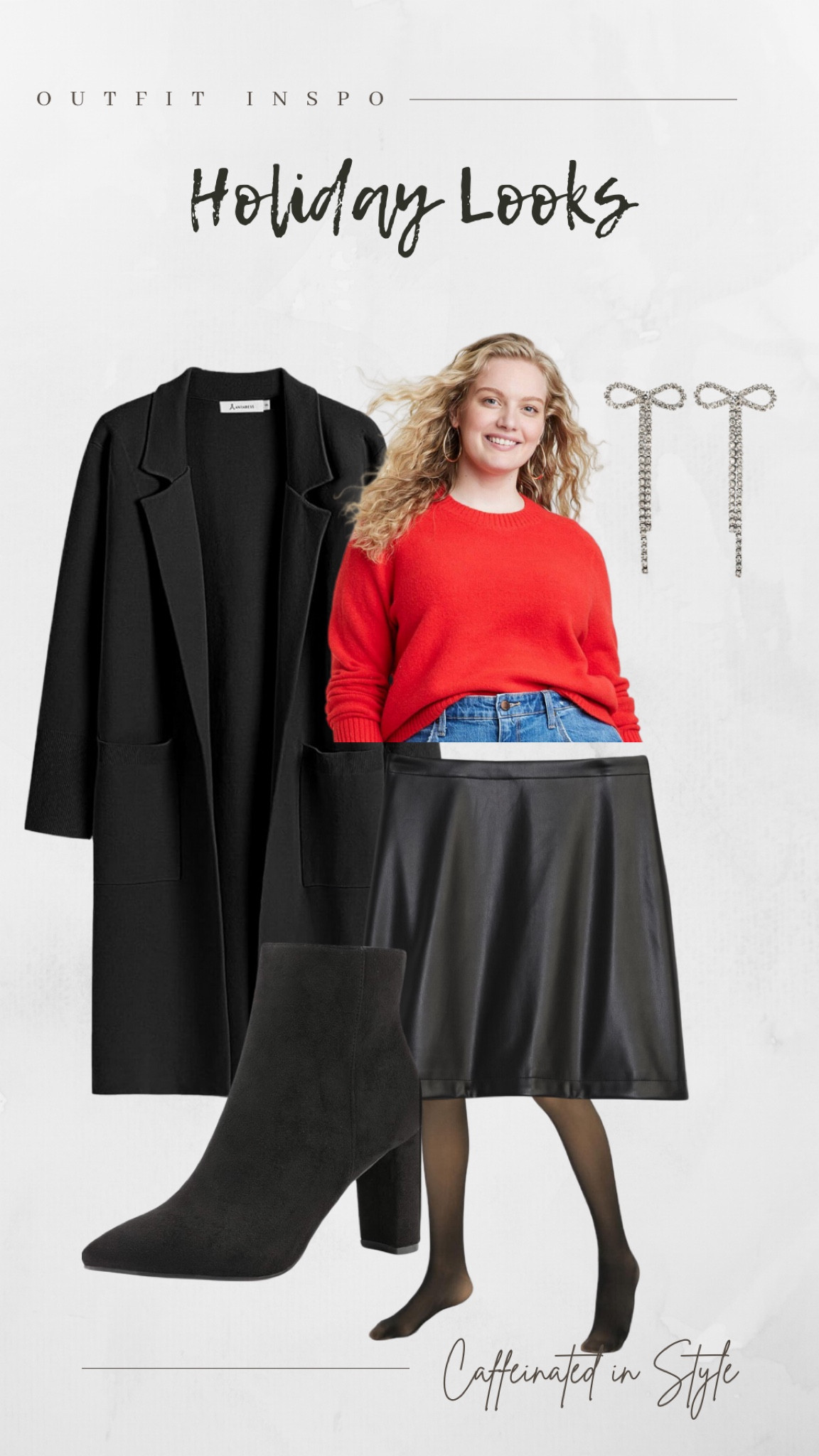 Holiday Looks// sweater + leather skirt 

#LTKHoliday #LTKstyletip #LTKsalealert