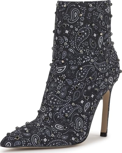 Jessica Simpson Wilonix Pointed Toe Bootie, Midnight/White, 7.5 | Amazon (US)