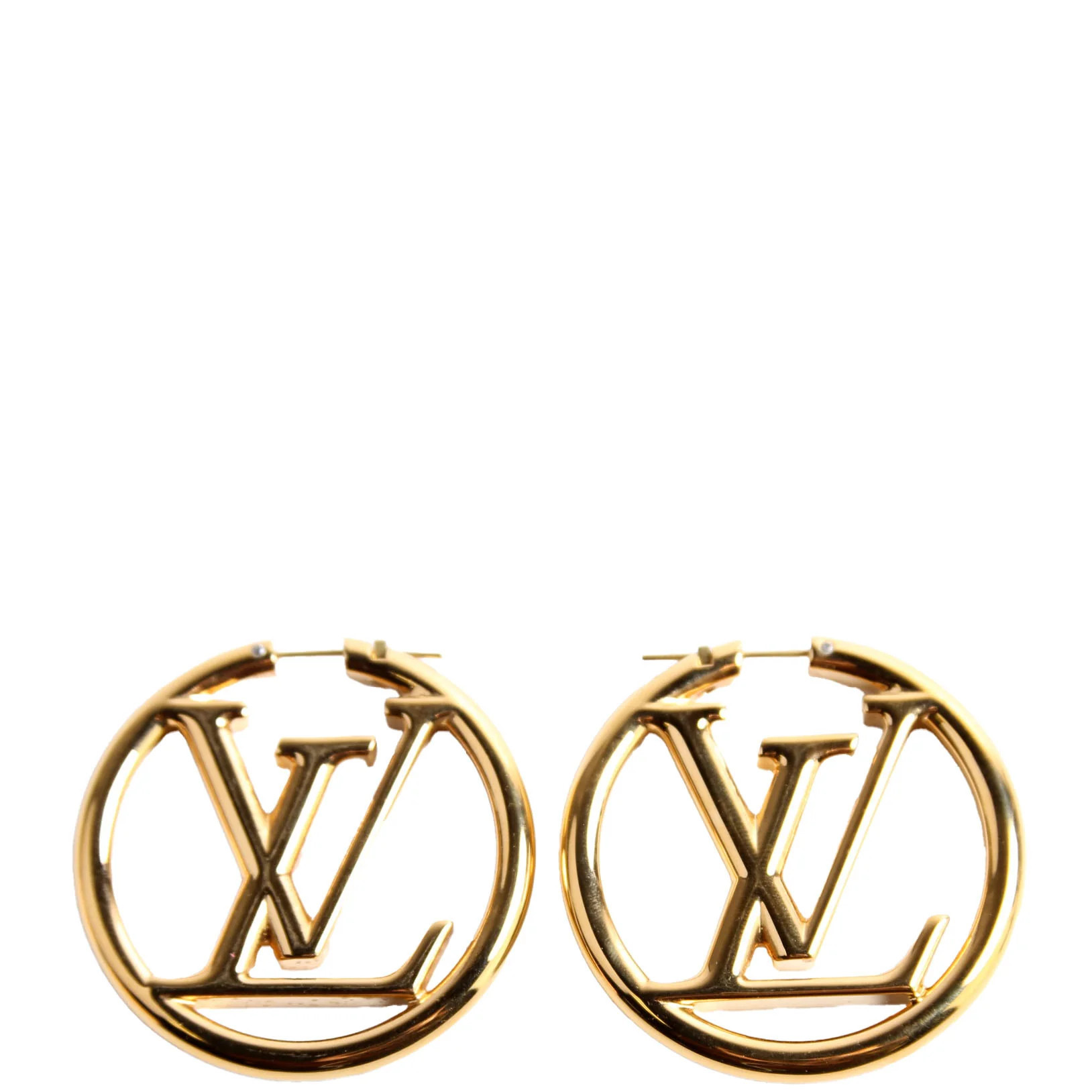 Louise GM Hoop Earrings Gold | Keeks Designer Handbags