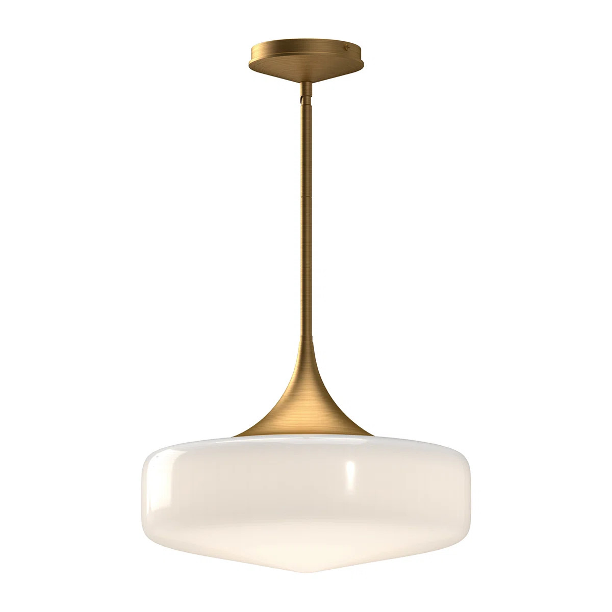 Nathania 1-Light Schoolhouse Glass Pendant | Wayfair North America