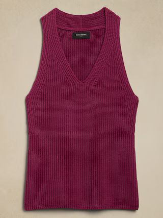 Textured Sweater Above-Hip Tank | Banana Republic Factory