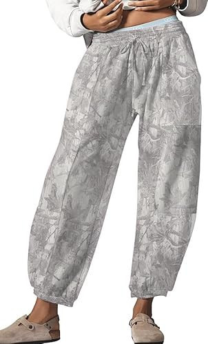 Ziesexy Camo Sweatpants Women Casual Y2k Maple Leaf Print Lounge Pants Baggy Drawstring Joggers Pant Trousers | Amazon (US)