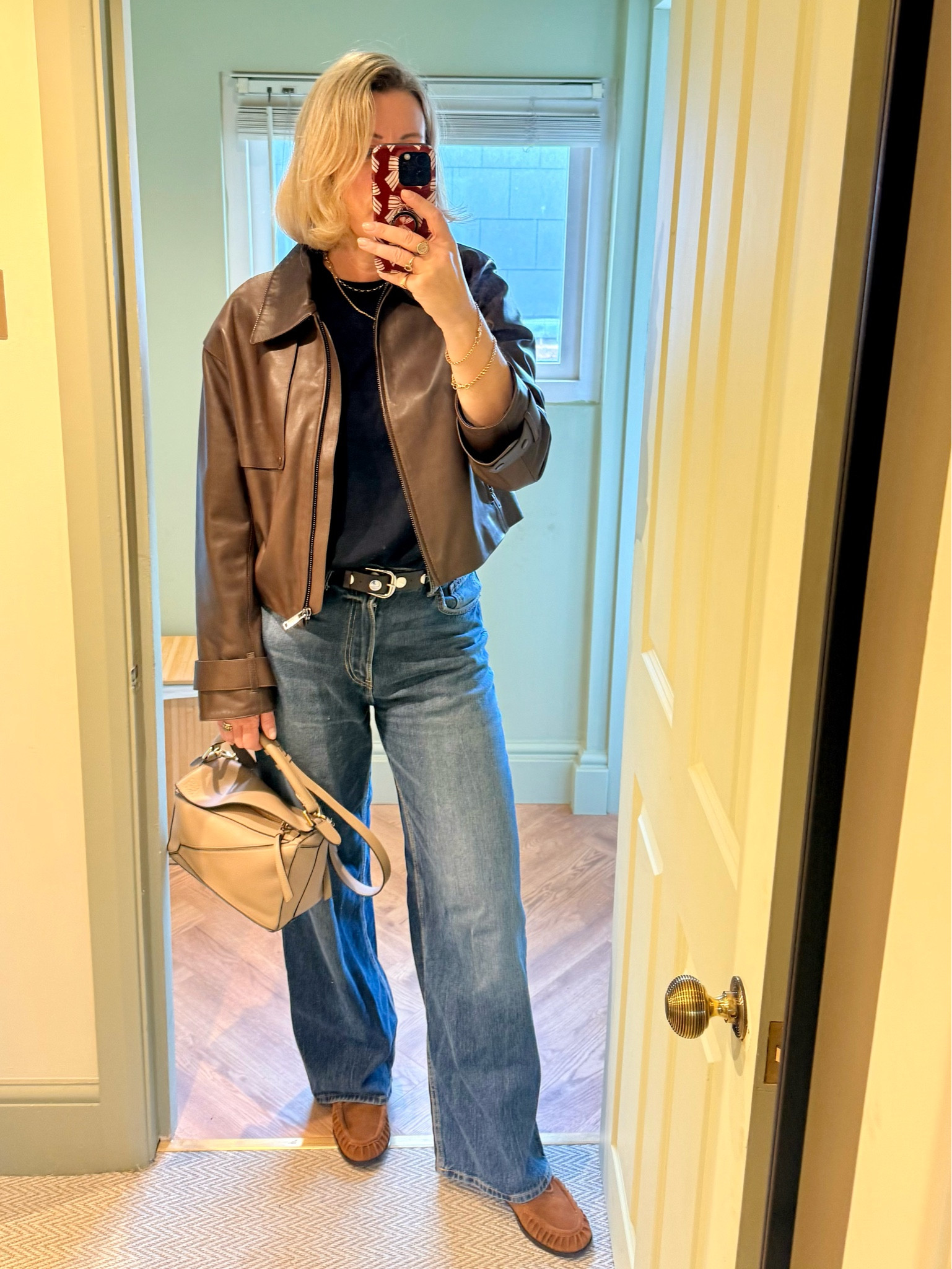 Yesterday I didn’t wear a big coat! Leather jacket and jeans. 

#LTKspring #LTKover50style #LTKuk