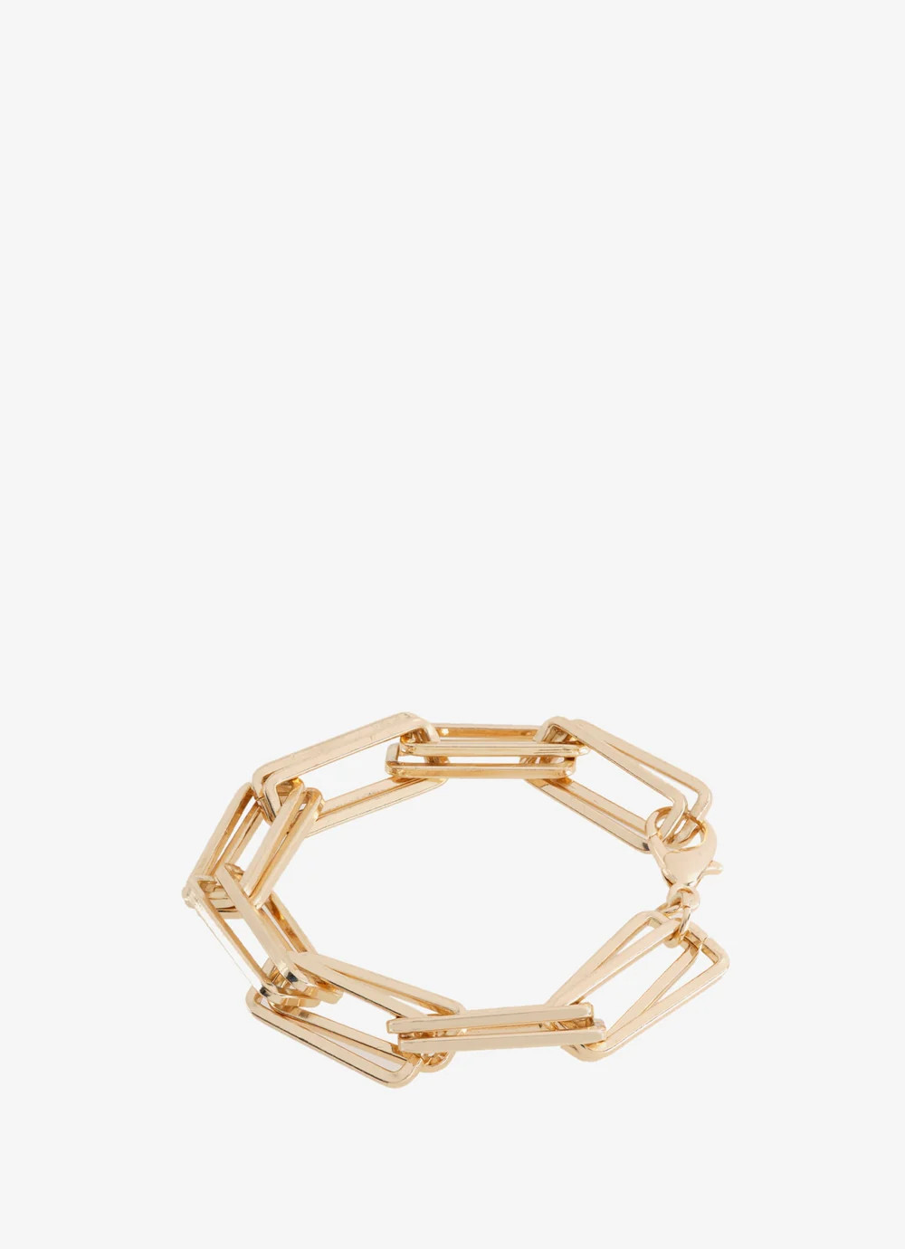 Gold Tone Square Link Bracelet | Mint Velvet