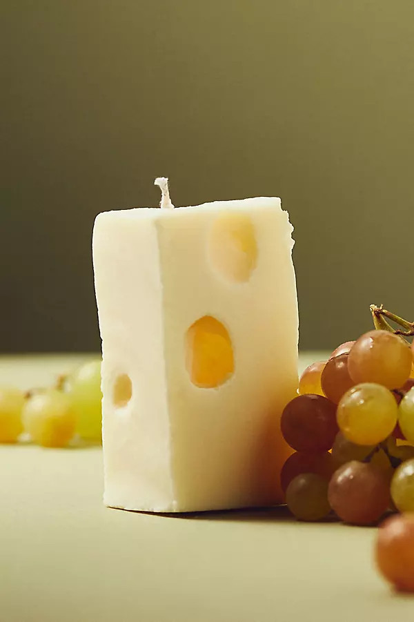 Nata Emmental Cheese Shaped Decorative Candle | Anthropologie (US)
