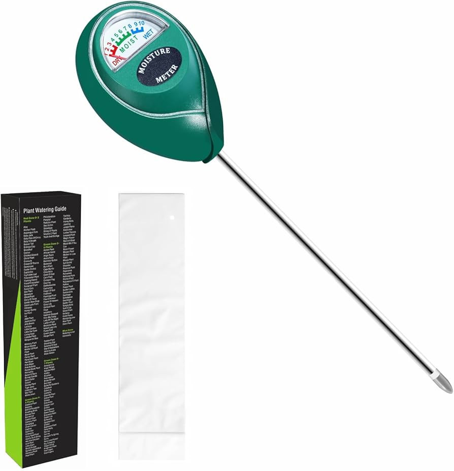 XLUX Soil Moisture Meter, Plant Water Monitor, Hygrometer Sensor for Gardening, Farming, indoor a... | Amazon (UK)