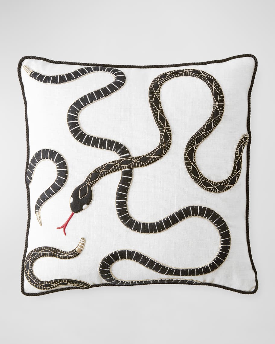 Eden Snake Pillow, 18"Sq. | Neiman Marcus