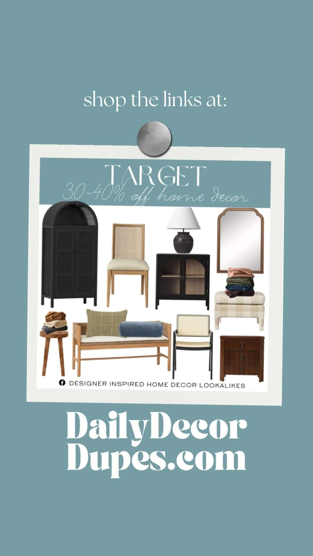 Target Home Decor Sale. Modern Home Decor Deals. Contemporary Furniture Sale. Home Decor Offer. Modern Furniture Sale. Home Sale Event. 30-40% OFF Home Decor Sale. Seasonal Home Decor Sale. Target Home Finds. Target Decor Sale.   

Home more affordable option find copy cat similar look for less budget friendly affordable cheap cheaper beautiful pretty. Clearance sale coupon code discount code promo code luxury lookalike look a like Inspo inspiration inspired by idea ideas Love like these? I share multiple every day in my FB group. 

 #targetsale #homedecorsale #targetdeals #30to40percentoff #furnituresale #homedecordeals #salealert #furnitureinspo

#LTKHome #LTKSeasonal #LTKSaleAlert