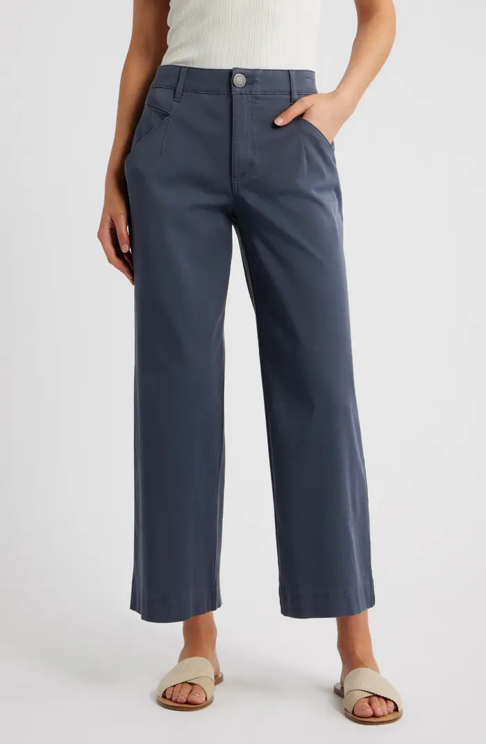 Wyatt Skyrise Crop Wide Leg Twill Pants | Nordstrom
