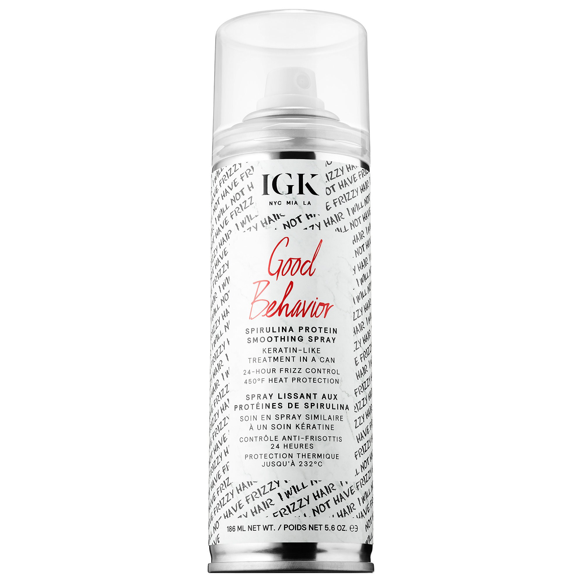 IGK Good Behavior Spirulina Protein Anti-Frizz Smoothing Spray 5.6 oz/ 186 mL | Sephora (US)
