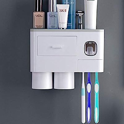 Wekity Multifunctional Wall-Mounted Toothbrush Holder, Automatic Toothpaste Dispenser Space Savin... | Amazon (US)