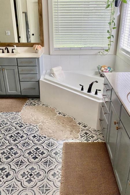 I’m over the moon with this master bathroom remodel! It’s all in the details: floor tiles, fresh paint, bathroom decor and new hardware.

#LTKfindsunder100 #LTKhome