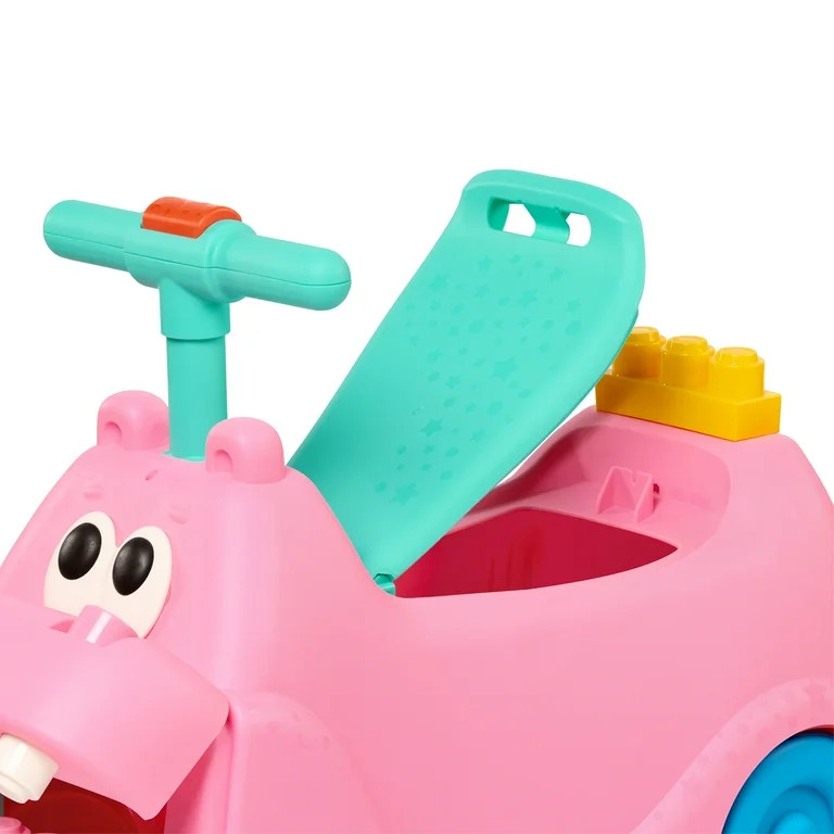 Battat Pink Ride-On Hippo with 26 Building Blocks and Storage, Ride-On Toy for Toddlers 12 Months... | Walmart (US)