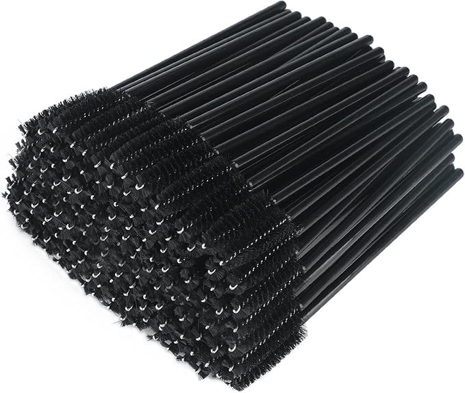 G2PLUS 300 PCS Black Eyelash Brushes Spoolies - Eyebrow Spoolie Brushes -Disposable Mascara Wands... | Amazon (UK)