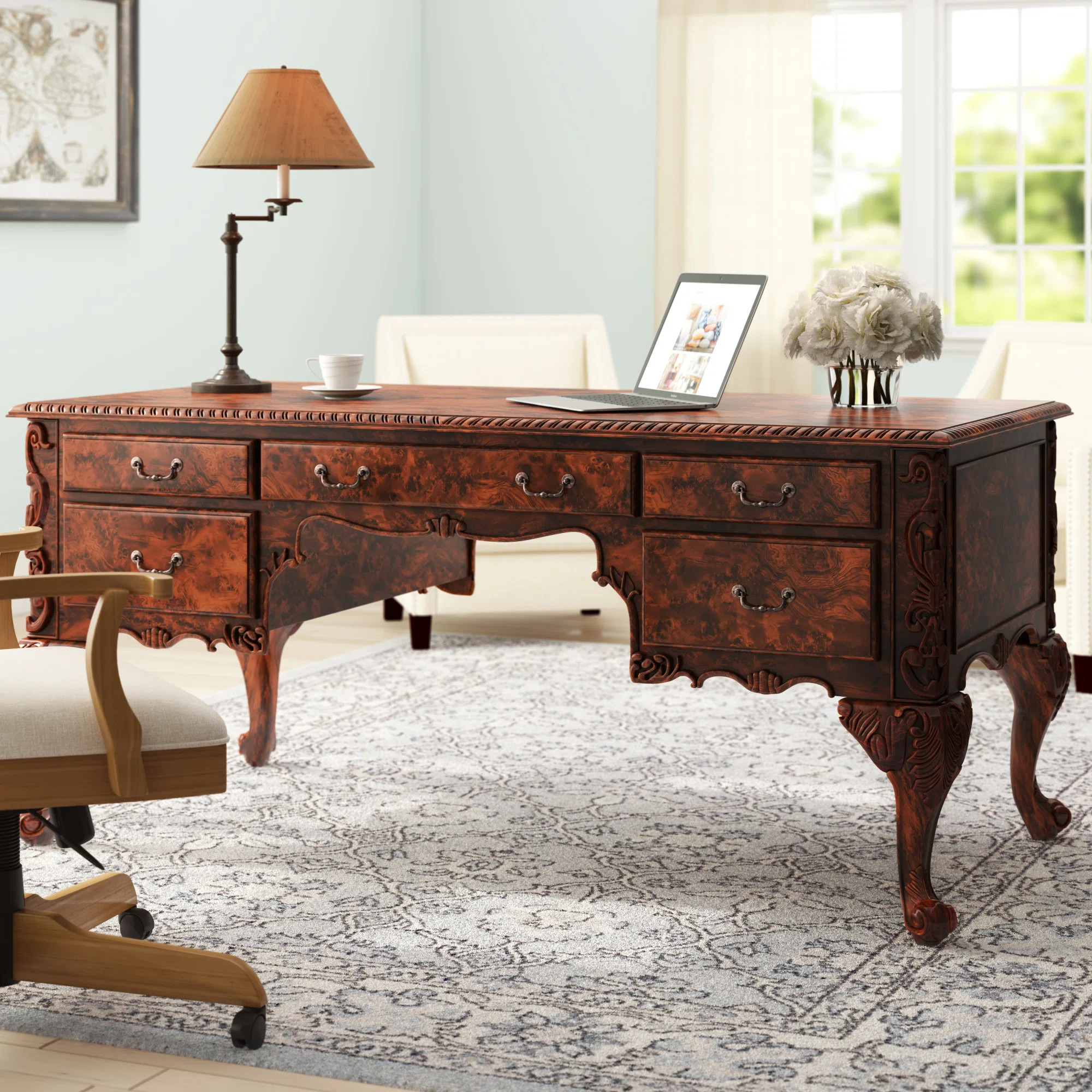 Jory Solid Wood Executive Desk | Wayfair North America