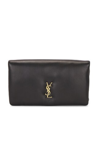 Saint Laurent Calypso Large Bi-Fold Wallet in Black | FWRD 
