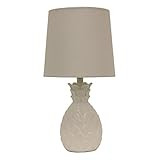 Décor Therapy TL13947 Geraldine Polyresin Pineapple Lamp, High Gloss White | Amazon (US)