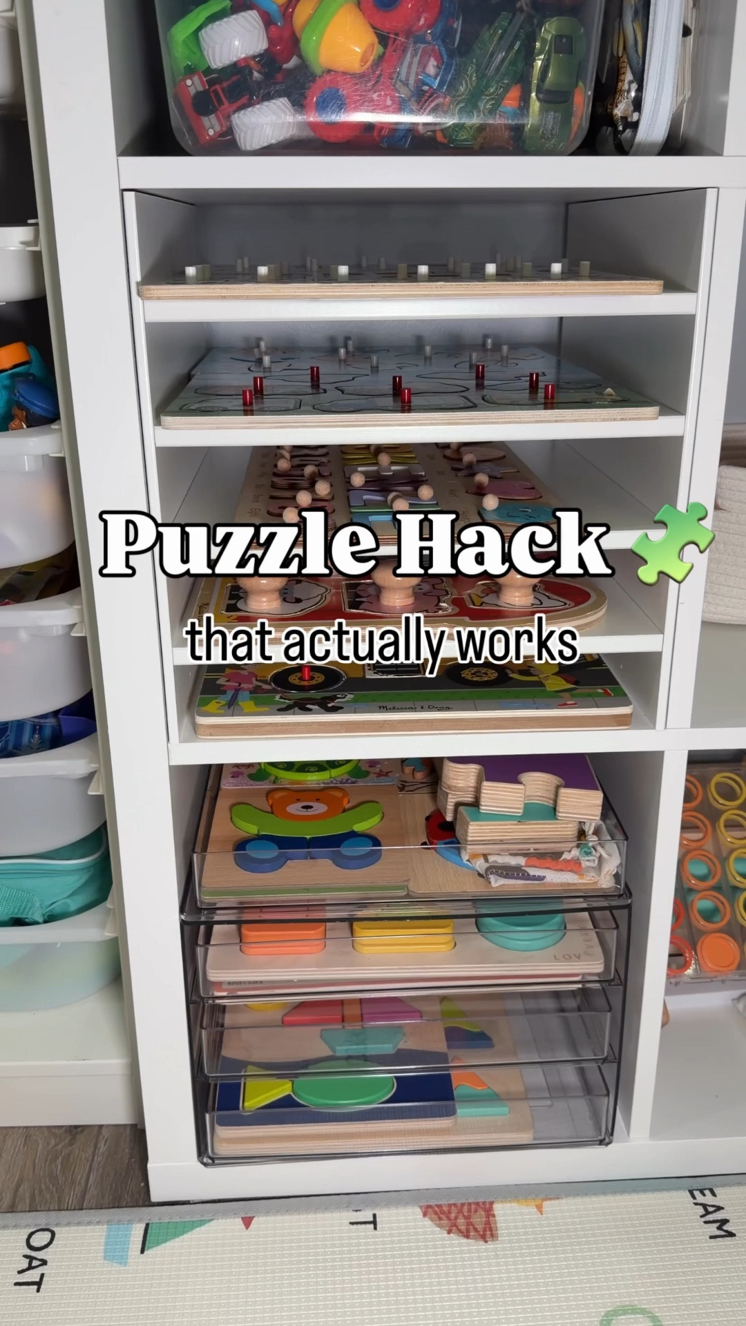 Playroom Puzzle storage hack 

#LTKHome #LTKKids #LTKmomlife