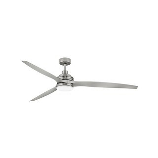 Hinkley Artiste LED Outdoor Ceiling Fan - Brushed Nickel - 72" - 72" - Brushed Nickel | Bed Bath & Beyond