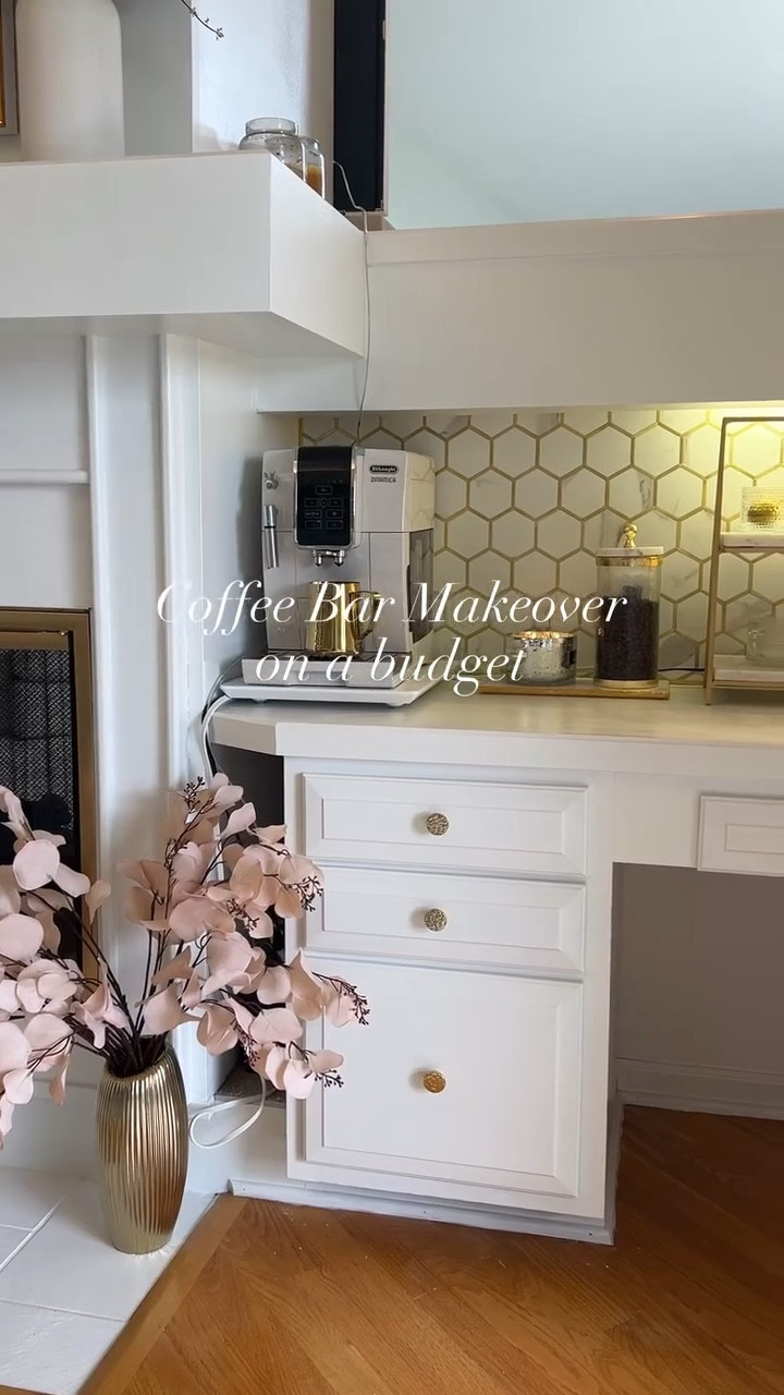 
Gave this 90’s desk area a makeover and turned it into a luxe coffee bar 🧡

#makeover #coffeetime #coffeebardecor #coffeebarideas #interiordecorating #homedecorating #homedecorinspo #amazonfinds #amazonhome #homedecor #decorideas

#LTKHome