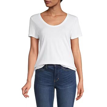 a.n.a Womens Scoop Neck Short Sleeve T-Shirt | JCPenney