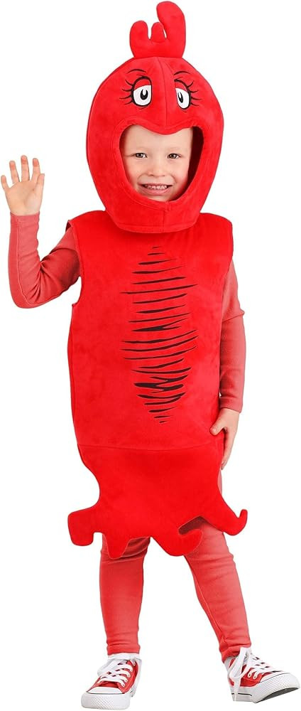 elope Dr. Seuss Kids Red Fish Toddler Costume - Tunic and Headpiece with Embroidered Details | Amazon (US)
