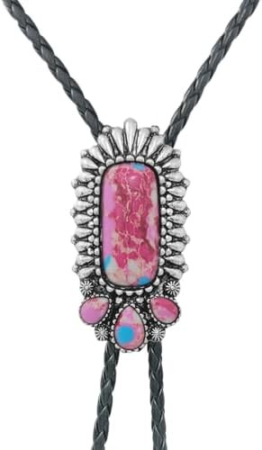 Rosemarie & Jubalee Vintage Feel Western Bolo Tie, Pendant with Silver Tone Accents, Black Braide... | Amazon (US)