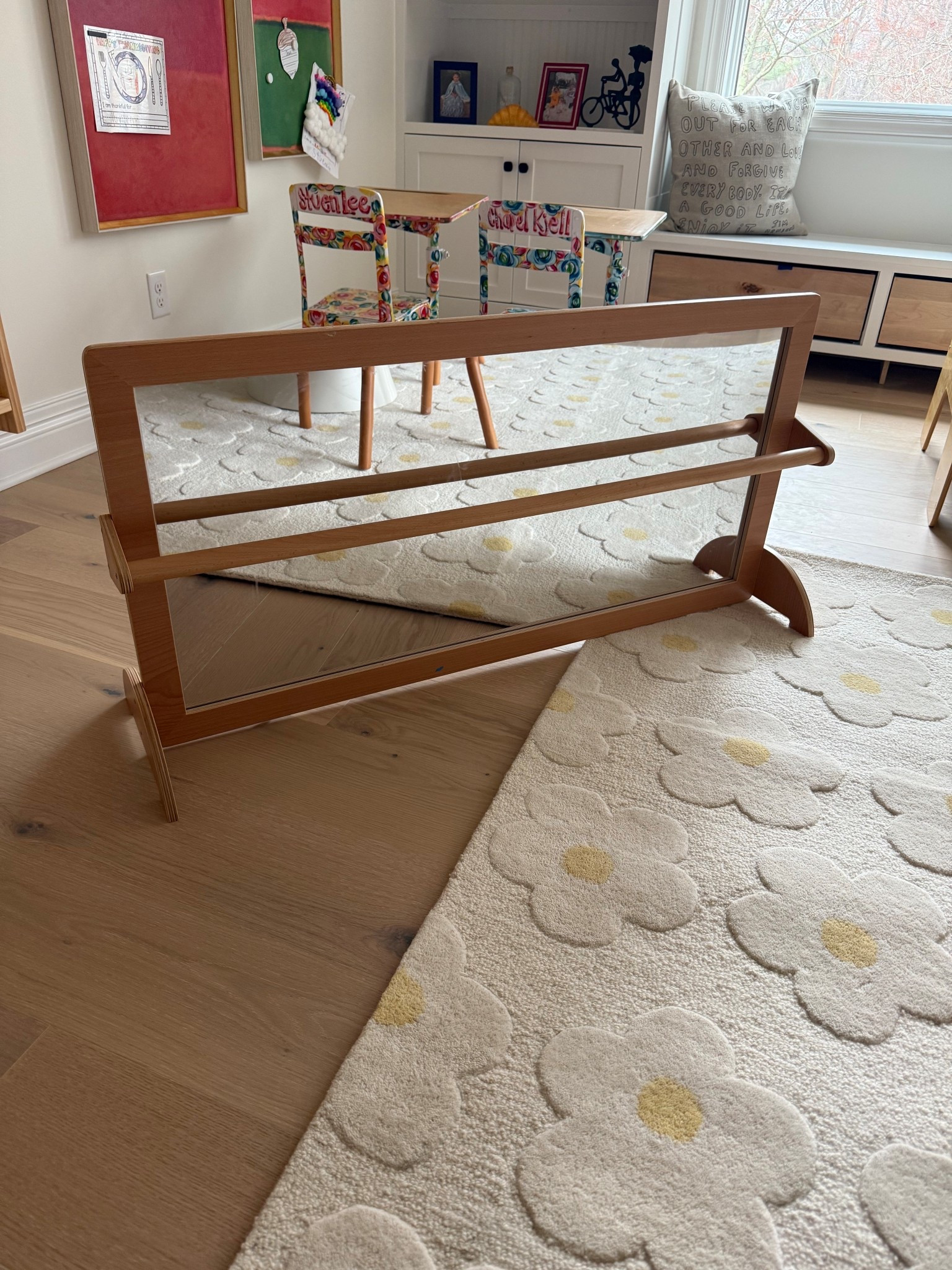 Kids pull up bar with mirror. Kids mirror. Montessori 