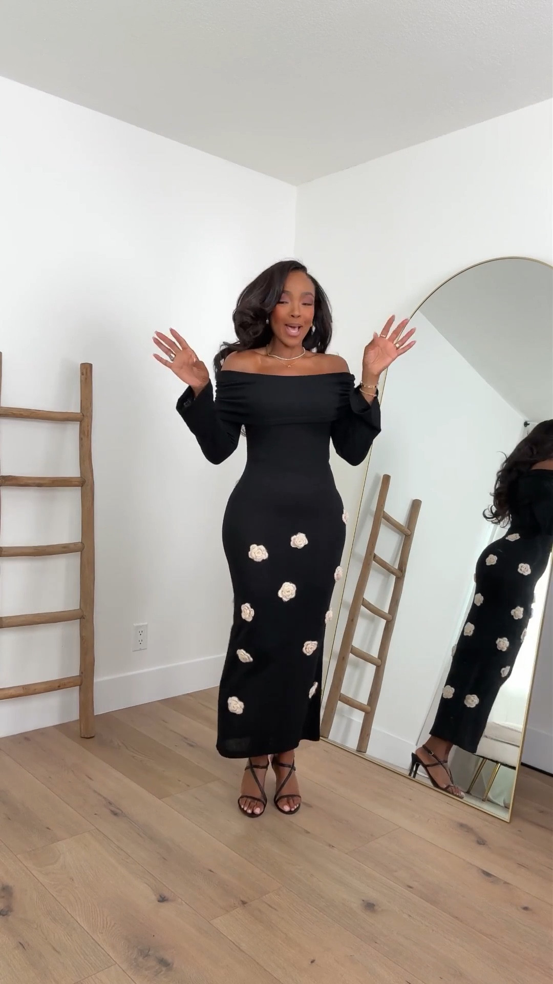 A sleek, sculpted moment — this black floral midi dress pairs perfectly with smoothing essentials underneath for that flawless silhouette. I layered my favorite @Spanx shapewear short under the dress to keep everything seamless without adding bulk.

Perfect for holiday parties, date nights, or any event where you want an elegant but comfortable look.

📏 Sizing: Dress (Small) • Shapewear Short (Small)
📏 Measurements: 5'4", 138 lbs, 34D, 27" waist, 40" hips
⚡️ Black Friday deals active until December 1 — everything linked for quick shopping.

polished evening outfits, winter event dresses, smoothing shapewear essentials, luxe black dress styling, affordable holiday looks, chic night-out outfits, flattering dress ideas, minimal glam wardrobe pieces

Tap to get details and shop instantly on the app.

Follow me on Instagram and YouTube @kirasfashionfinds

#LTKgrwm #LTKvlog