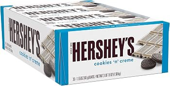 HERSHEY'S Cookies 'n' Creme Candy Bars, 1.55 oz (36 Count) | Amazon (US)