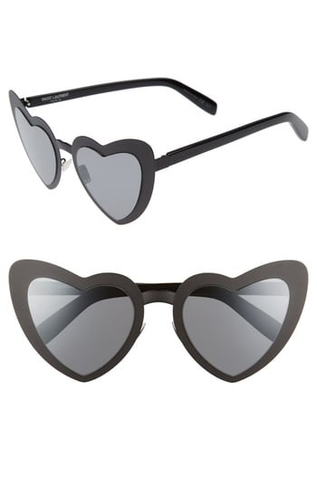 Women's Saint Laurent Loulou 55Mm Heart Shaped Sunglasses - | Nordstrom