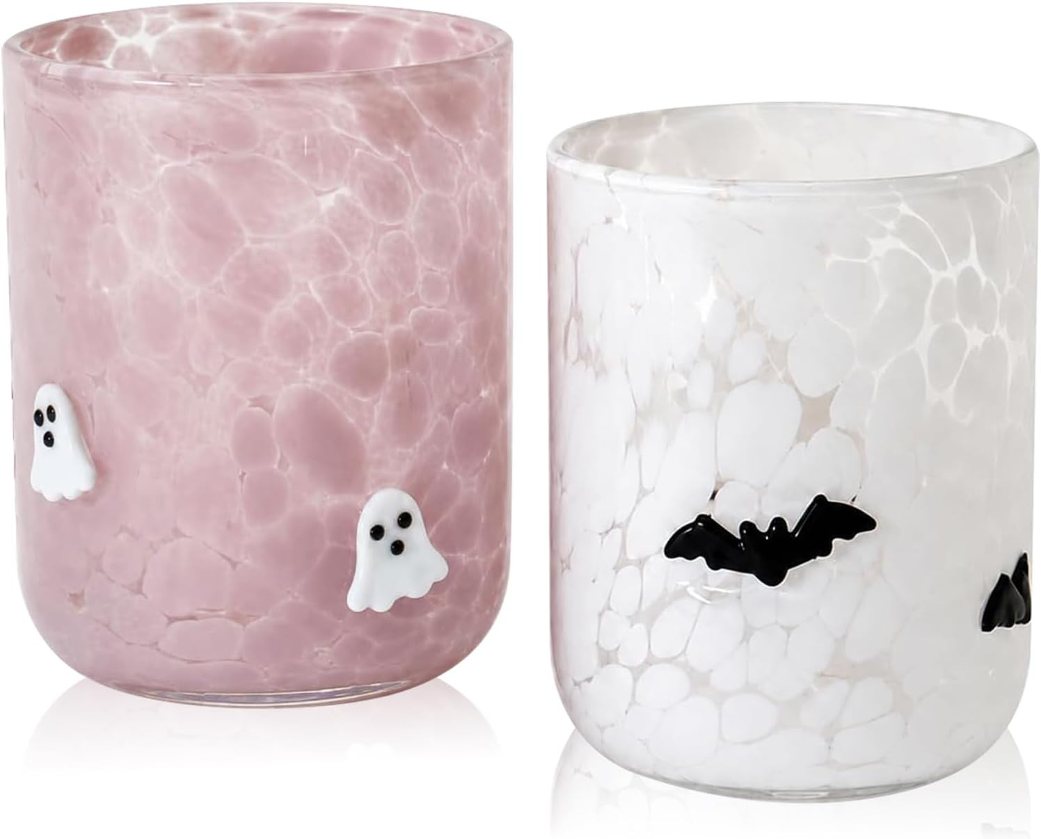 2 Pcs Icon Juice Glasses 16oz Stemless Drinking Glasses Reusable Juice Glass Cocktail Drinking Cups for Home Party Favors Gift Supplies Summer Beach Party Drinkware Cup (Halloween) | Amazon (US)