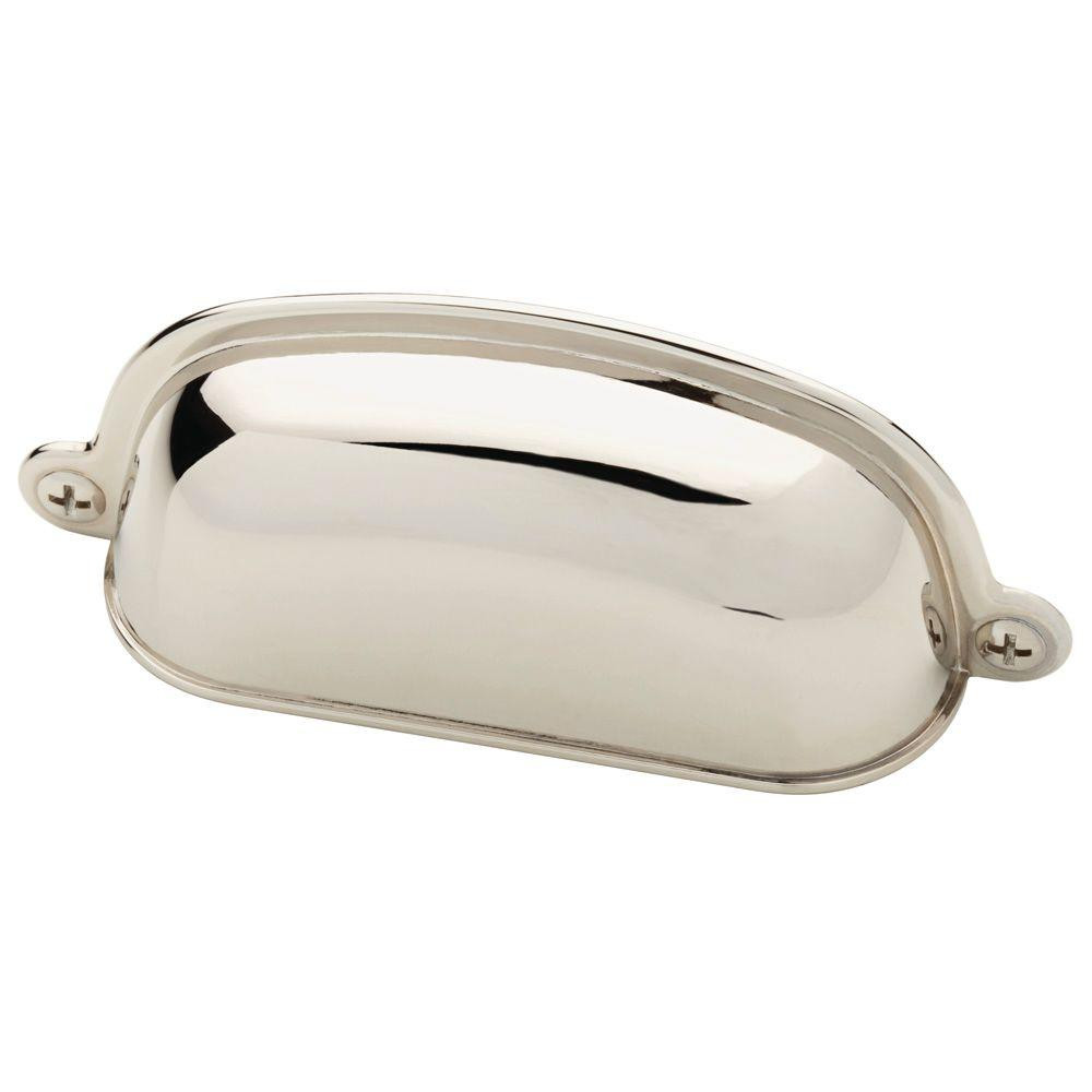 Martha Stewart Living Canopy 3 in. (76mm) Bedford Brass Cup Drawer Pull-P20633C-474-CP - The Home De | The Home Depot