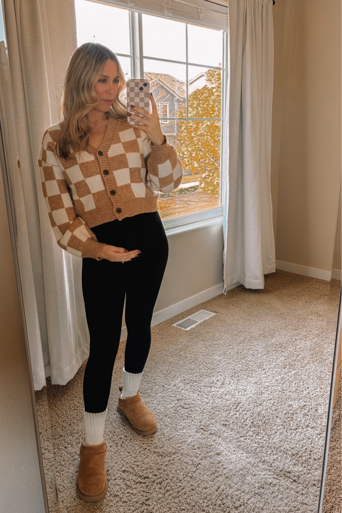 Wearing a size small in these maternity leggings. Such good quality and fit and affordable! 

#LTKStyleTip #LTKSeasonal #LTKBump