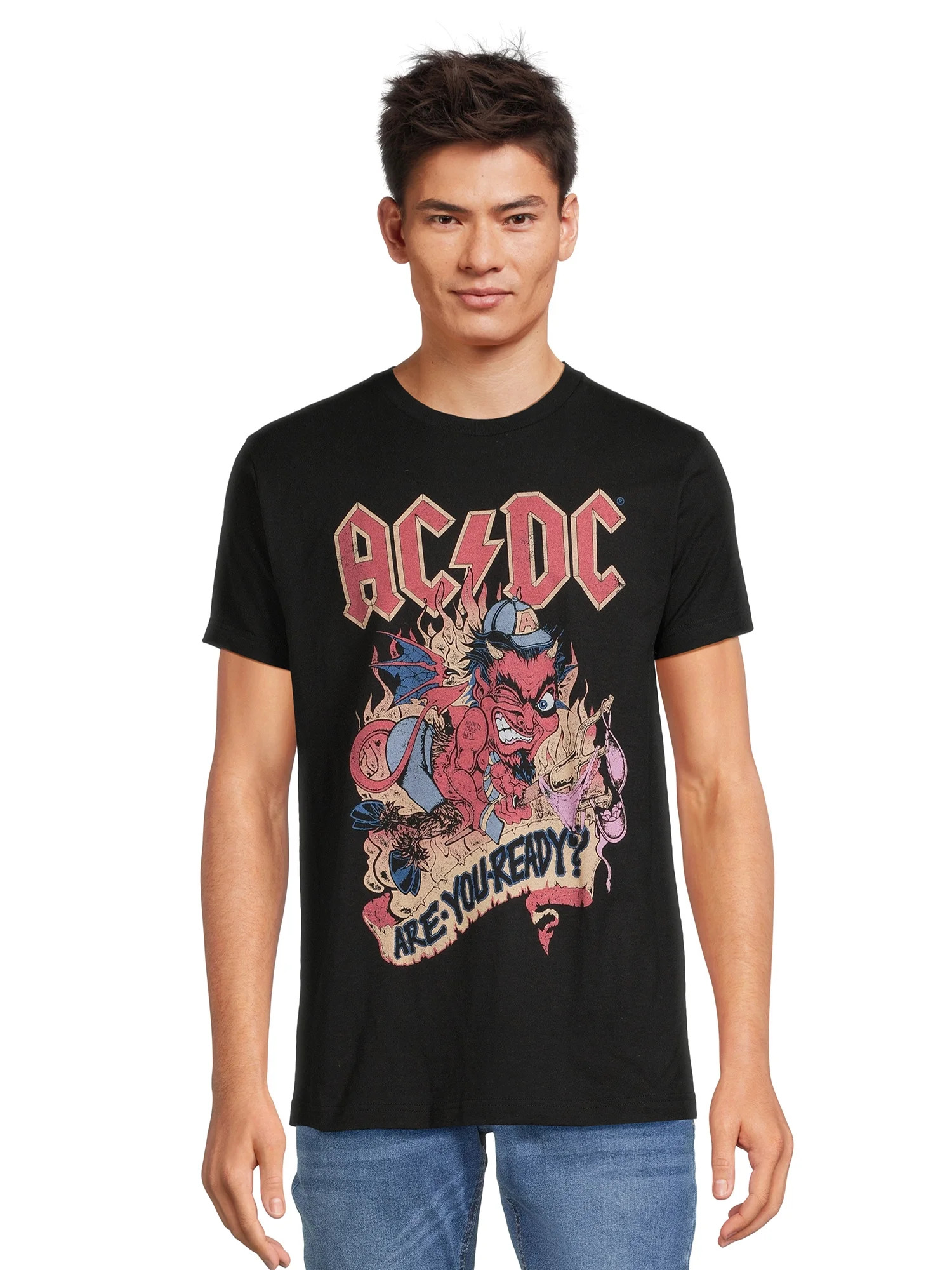 AC/DC Men's and Big Men's Graphic Tee Shirt, Sizes S-3XL | Walmart (US)