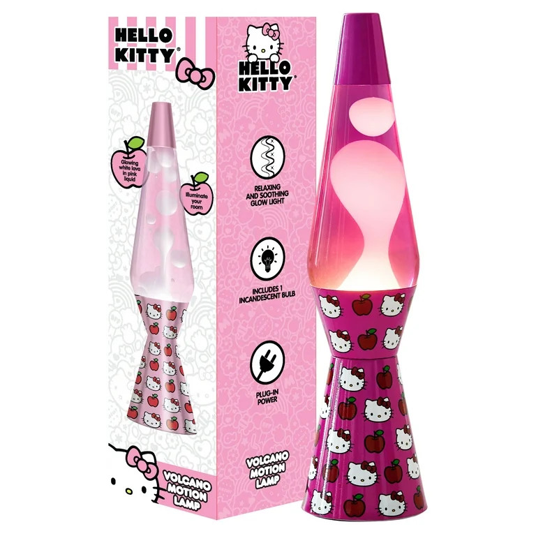 Hello Kitty 16" Lava Motion Volcano Lamp, Pink Wax in Pink Liquid - Walmart.com | Walmart (US)