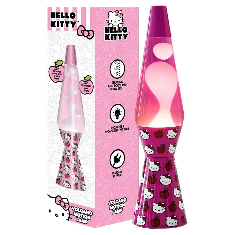 Hello Kitty 16" Lava Motion Volcano Lamp, Pink Wax in Pink Liquid | Walmart (US)