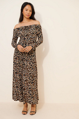 FARM Rio Tiny Flowers Long Sleeve Maxi Dress | Anthropologie (US)