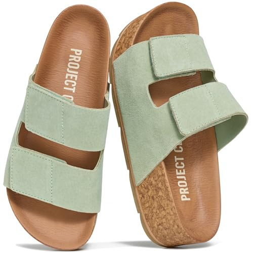 Project Cloud 100% Genuine Leather Platform Sandals Women Footwear-Beach Essentials Summer Wedges with Plush and Soft Insole-Non Slip&Lightweight Wedge Sandals For Women 2026 (PISMO,SAGE, 9) | Amazon (US)
