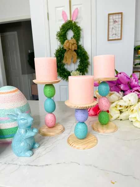 Easy DIY Easter egg candle holder craft! 🥚🕯️✨💕🐰 such a fun and cute decor piece! Linking everything you need here!!! 

#LTKSeasonal #LTKhome