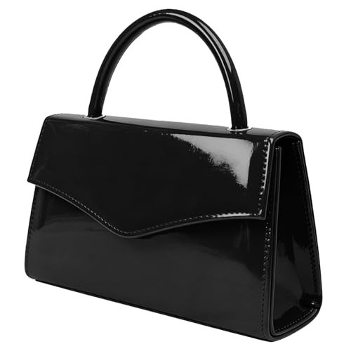 BYWAUQI Evening Clutch Purses for Women Patent Leather Purse Black Clutch for Formal Prom Wedding Party Brida Cocktail(Black) | Amazon (US)