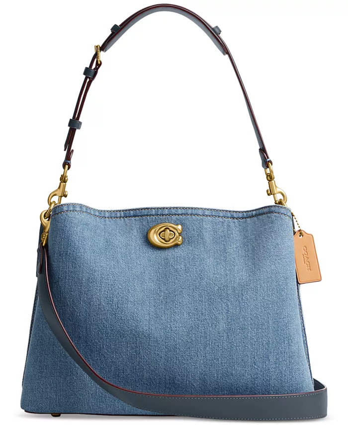 COACH Willow Denim Shoulder Bag - Macy's | Macy's