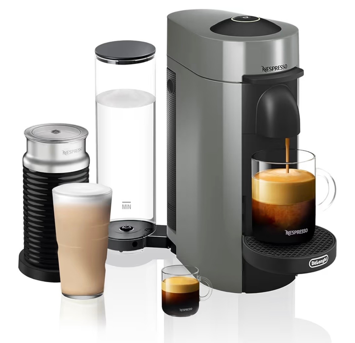 De'Longhi Nespresso Vertuo Plus Coffee and Espresso Maker by De'Longhi, Grey with Aeroccino Milk Frother

#LTKCyberWeek #LTKGiftGuide #LTKmorningroutine