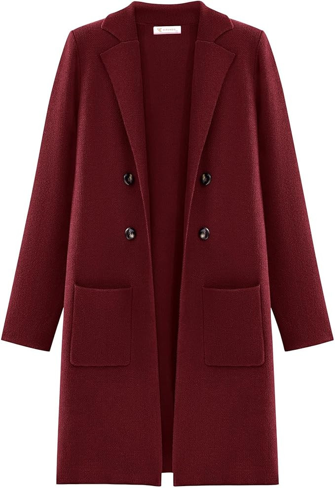 KIRUNDO Cardigan Sweaters for Women 2025 Fall Open Front Knit Sweater Jackets Business Casual Lon... | Amazon (US)