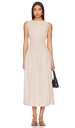 La Canella Midi Dress in Natural | Revolve Clothing (Global)