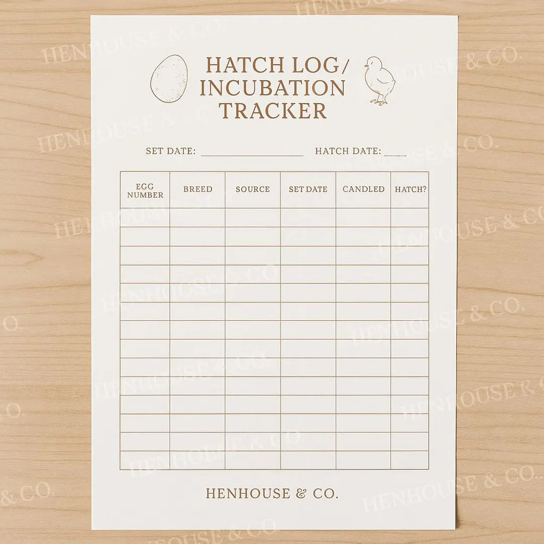 Hatch Log Printable | Chicken Incubation Tracker | Backyard Poultry Hatching Record | Homestead E... | Etsy (US)