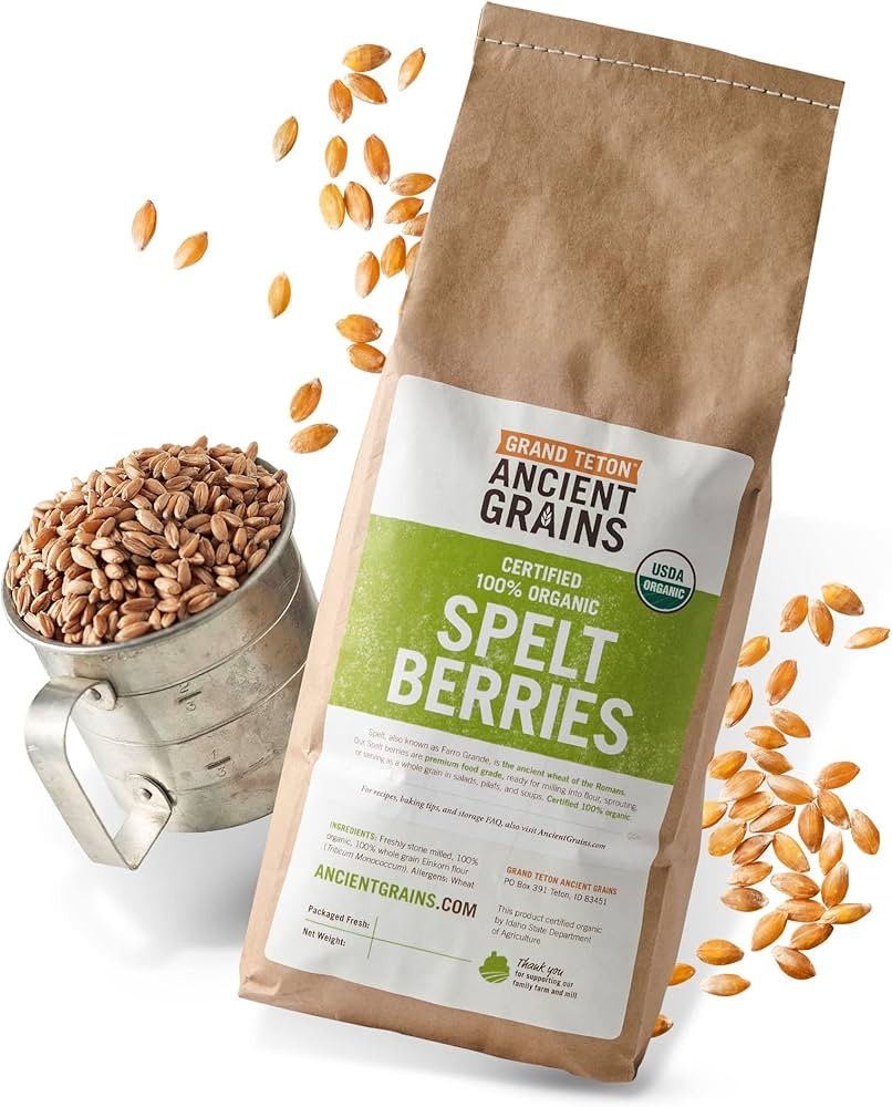 Grand Teton Ancient Grains - 100% Organic Spelt Berries, 5 lbs, Whole Unmilled Spelt Berries, US-... | Amazon (US)