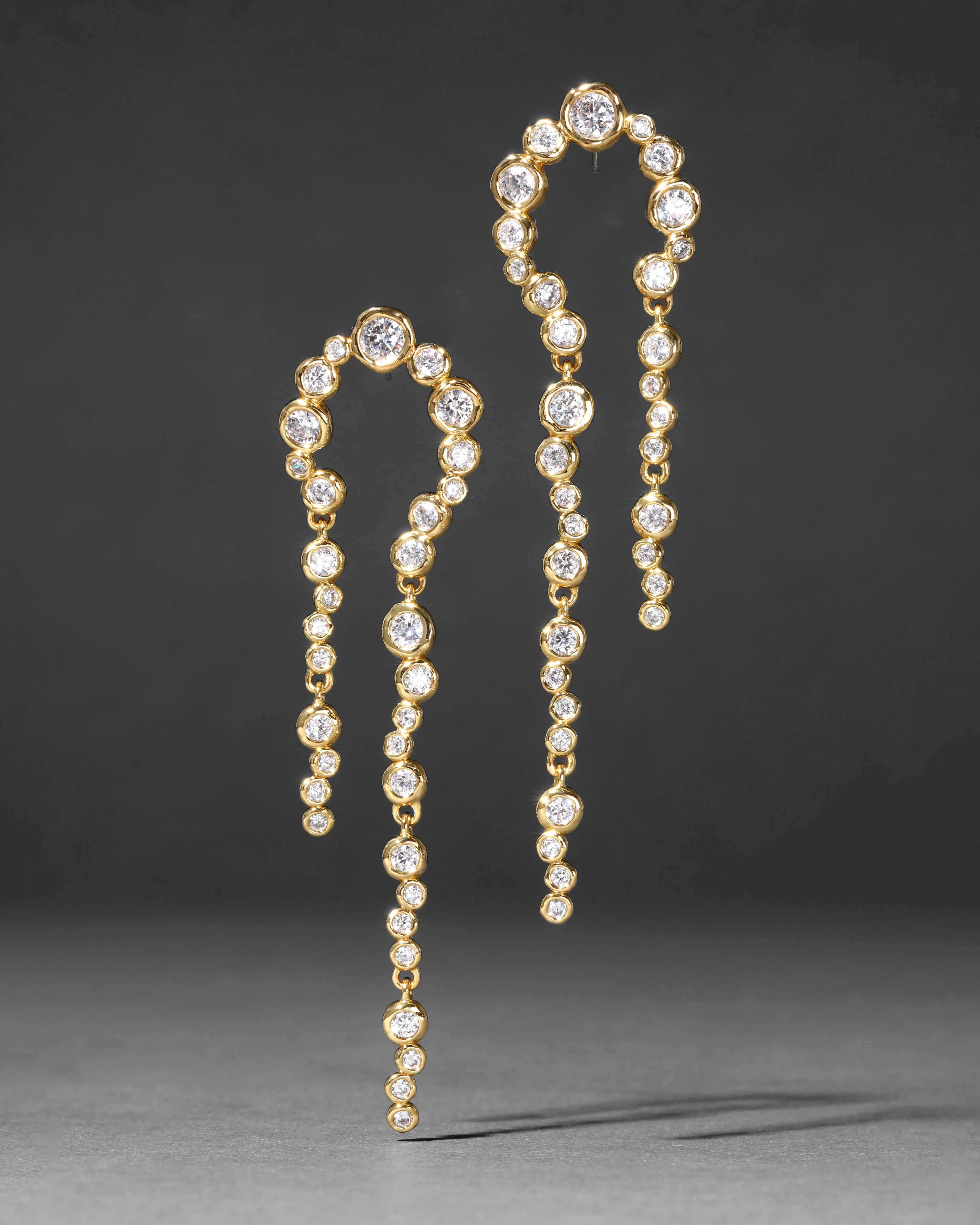 Asterales Gold Arched Long Earrings | Alexis Bittar | Alexis Bittar